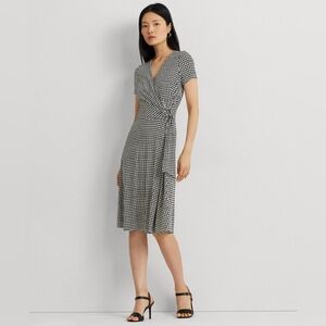 Lauren Ralph Lauren | Short Sleeve Black & White Wrap Dress